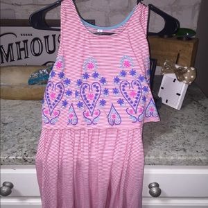 kids striped pink dress